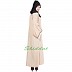 Muslim dress- cream colour front open abaya  Muslim dress- cream colour front open abaya